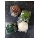 Liliful 48 Pcs Olive Green Velvet Christmas Ornaments 24 Neutral Flocked Christmas Balls 3.15 and 24 Ribbon Bows 5 * 7 Shatterproof Xmas Tree Hanging Decoration for Holiday Mantle Home Indoor Decor