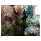 Liliful 48 Pcs Olive Green Velvet Christmas Ornaments 24 Neutral Flocked Christmas Balls 3.15 and 24 Ribbon Bows 5 * 7 Shatterproof Xmas Tree Hanging Decoration for Holiday Mantle Home Indoor Decor