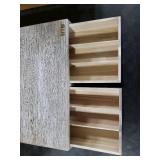 HTB K Cup Holder Compatible with K Cups, Coffee Pod Holder Holds Up 30 Cups, K Cup Organizer Storage Drawer Wood K Cup Drawer Vintage White