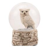 NAT & JULES Beautiful Snowy Barn Owl 6 x 4 Musical Glitter Snow Globe: Plays a Variety of Christmas Tunes including Jingle Bells & Silent Night - Perfect Accent DÃ©cor for the Holidays or Everyday, 
