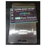 APMRQIB Titanium Cutting Boards for Kitchen,100% Pure Titanium Cutting Board Set of 3, Double Sided Non Toxic Cutting Board, Hygiene Durable Dishwash