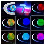 MOKOQI Magnetic Levitating Globe with LED Light, Cool Tech Gift for Men Father Boys and Girls, Birthday Gifts for Kids, Floating Globes World Desk Gadget Decor in Office Home Display (Silver)