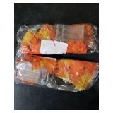 TURNMEON 2 Pack Thanksgiving Decorations Enlarged Maples Leafed Lights Total 20Ft 40LED Fall Decorations for Home, Battery Operated Autumn Garland Waterproof Indoor Outdoor Holiday Thanksgiving Decor