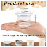 Tealight Candle Holder Set of 12,Glass Votive Candle Holders,Clear Tea Light Holders Bulk for Wedding Holiday Birthday Party Dinner & Home Decor