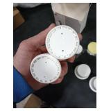 WISFISSH 1.6-2.6 Inch Adjustable Bed Risers, Durable ABS & Anti Slip Bed Stoppers for Headboard, Suitable for Small Furniture Risers, Such As Table Risers, Chair Risers, Desk Leg Riser, White 4 Pack