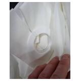 River Dream No Hook Slub Textured Shower Curtain with Snap-in PEVA Liner Set - 71 x 74(72), Hotel Style with See Through Top Window, Fabric Outer Curtain & Waterproof Inner Liner, White, 71x74