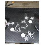 Hqyib 3 PCS Christmas Window Lights Decorations, Battery Powered Hanging Warm Lighted Star, Bell & Christmas Tree Shaped Shaped String LED Indoor for Xmas Tree, Window, Fireplace