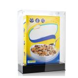 Cereal Box Display Case, 10.6 x 4 x 13.7 Clear Acrylic Display Box Memorabilia Display Case & Storage Sports