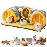 Avont Guinea Pig Hideout Tunnel, Hideaway Play Tube Toys Mat for Small Animal Dwarf Rabbits Chinchillas Hamsters Hedgehogs Ferrets Bearded Dragons and Rats -Star