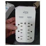 KMC 6-Outlet Extender USB-C PD Surge Protector Wall Tap, Multi-Plug USB Wall Charger, 2 USB-A Ports & USB-C 20W Power Delivery, High-Speed Phone Charger, 980J Surge Protection, UL/ETL Certified, White