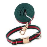 Stylish and Elegant Dog Collar,Adjustable Metal Belt Buckle, Durable High Density Fabric for Comfortable Pet Dog Collar and Dog Leash Set Packing for Big Dogs