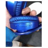 TUINYO Bluetooth Headphones Wireless, Over Ear Stereo Wireless Headset 40H Playtime with deep bass, Soft Memory-Protein Earmuffs, Built-in Mic Wired Mode PC/Cell Phones/TV-Dark Blue