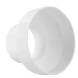 CABAX Duct Reducer 6 to 4 inch Air Duct Adapter HAVC Pipe Connector for Inline Ventilation System (150mm to 100mm), White