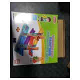 Montessori Toys for Toddlers, Children Race Track Toy with 4 Cars and 1 Wooden Parking Lot, Stable Base, Car Ramp Toy for 1 2 3 Year Old Boy Girl Gifts