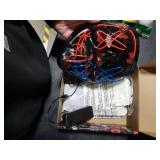 STONCH Halloween Glow Mask Skeleton Gloves Set, 3 Modes Light Up Scary LED Mask with LED Glow Gloves, Halloween Costumes glow purge Masks