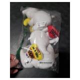 My OLi 6 Stuffed Ghost Plush Toys Set - Halloween Decorations Dolls with Heart, Candy Corn & Moon - Pack of 3 Cute Ghost Ornaments for Kids