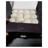 FPOO Rechargeable Flameless Tea Lights Candles with Timer & Remote, 12pcs Flickering LED Votive Candles with 2 USB Charging Cables, Warm White Light Electric Fake Candle for Home, Halloween Xmas Decor