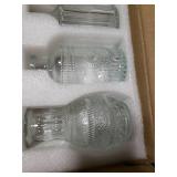 Gather & Bloom Creations 5 Piece Mini Bud Vase Set Clear Glass Small Vases in Unique Shapes & Sizes for Flowers, Fairy Lights, Wedding Table Centerpieces, Vintage-Inspired Home Decor