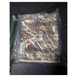 Lahome Oriental Small Area Rug, 2x4 Soft Washable Rugs for Entryway Kitchen, Non-Slip Ultra-Thin Fall Indoor Door Mat Distressed Vintage Small Carpet for Bathroom Bedroom, Peach/Orange