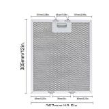 Range Hood Filter Replacement 12 x 10.5 W10169961A Compatible with Whirlpool Stove Hood Filter - Aluminum Mesh, Suitable for Kitchen Overhead Exhaust Fan, Blocks Grease and Filters Oven Air (1PCS)