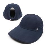 Ponyflo Sun Blocker Wide Brim Visor Hat - Navy
