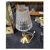 HPUFKOT Portable Crystal Metal Desk Lamp,3-Color Touch Control, Rechargeable Battery - Ideal Bedside Lamp for Bedroom Nightstand (Metal Gold)