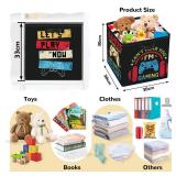 Clastyle Video Game Kid Storage Cube Organizer Set Black Gamepad Closet Clothes Cube Storage Bin Nursery Toddler Toy Box Chest Girl Boy Book Shelf Basket,Motivational Words,11.8x11.8x11.8 in
