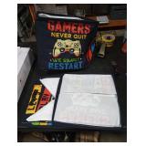 Clastyle Video Game Kid Storage Cube Organizer Set Black Gamepad Closet Clothes Cube Storage Bin Nursery Toddler Toy Box Chest Girl Boy Book Shelf Basket,Motivational Words,11.8x11.8x11.8 in