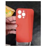 Miracase Designed for iPhone 14 Pro Max Phone Case with Screen Protector,[Upgraded Enhanced Camera Protection],Shockproof Liquid Silicone Case with Microfiber Lining,6.7 inch, Red