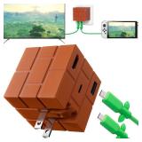 Switch Portable Dock Adapter for Nintendo Switch1/OLED/Steam Deck, 60W GaN Cubedock TV Docking Station for Travel, Brick