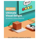 Switch Portable Dock Adapter for Nintendo Switch1/OLED/Steam Deck, 60W GaN Cubedock TV Docking Station for Travel, Brick