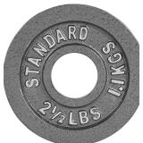 CAP Barbell Olympic 2-Inch Weight Plate, Gray, 2.5 LBS