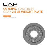 CAP Barbell Olympic 2-Inch Weight Plate, Gray, 2.5 LBS