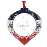 GUOER 3PCS Christmas Tree Snowflake Picture Frame Ornaments Set Holiday Keepsake Gift Home Decor Christmas Decorations Xmas Gifts Pendant with 2.5 Photo Frame Insert (Colorful)