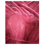 Urban CoCo Women Long Sleeve V-Neck Velvet Stretchy Long Dress (X-Large, Wine Red)