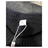 Christmas Sweater for Women, Cute Long Sleeve Crew Neck Ugly Christmas Sweater Santa Claus Knitted Sweater Funny Xmas Holiday Party Pullover Top Black L