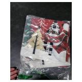 Red Snowman Christmas Chair Covers - 4 Pcs Dining Room Chair Back Covers, Xmas Tree Chair Slipcovers, Winter Snowflake Removable Chair Protectors Covers for Kitchen/Party Christmas Decorations 19x20