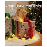 Amagic 24 Pack Flameless LED Tea Lights Candles Battery Operated, Electric Fake Tealight Candles for Votive, Halloween, Christmas, Home Decor, Wedding, Table Decor (24Pack)