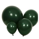 Latex Balloons, 100-Pack Different Sizes 18 12 10 5 Inch Party Balloon Garland Kit (Dark Green)