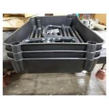 Laiensia 3-Tier Storage Carts,Multifunction Utility Rolling Cart Kitchen Storage Organizer,Mobile Shelving Unit Cart with Lockable Wheels for Bathroom,Laundry,Living Room,With Classified Sticker,Black