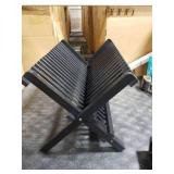 HBlife Dish Rack, Black Bamboo Folding 2-Tier Collapsible Drainer Dish Drying Rack with Utensils Flatware Holder Set (Dish Rack with Utensil Holder)