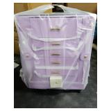 AKOZLIN Jewelry Box Organizer Functional Leather Jewelry Storage Case for Women Girls Ring Necklace Earring Bracelet Holder Organizer with Mirror Purple