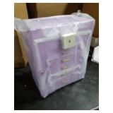 AKOZLIN Jewelry Box Organizer Functional Leather Jewelry Storage Case for Women Girls Ring Necklace Earring Bracelet Holder Organizer with Mirror Purple