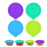 Sophico 2 Cup Round Silicone Storage Cover Lids Replacement for Pyrex 7200-PC and Anchor Hocking Glass Bowls (Container not Included) | MIX-4 PACK |