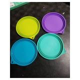 Sophico 2 Cup Round Silicone Storage Cover Lids Replacement for Pyrex 7200-PC and Anchor Hocking Glass Bowls (Container not Included) | MIX-4 PACK |