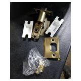 STARPY 6 Pack Pismo Doorknobs for Bath & Bedroom, Gold Interior Door Knobs with Camelot Trim, Satin Brass Door Knob with Lock