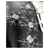 Tuanse 4 Pcs Christmas Silhouette Window Lights Christmas Snowflake Lights with Remote Control LED Lighted Snowflake Decorations Xmas for Window Wall (Warm White)