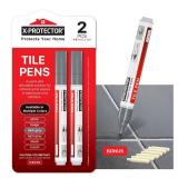 X-Protector Water Based Grout Marker - 2 PCS with 8 Tips, Dark Gray