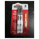 X-Protector Water Based Grout Marker - 2 PCS with 8 Tips, Dark Gray