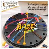 lartoys Rope Untangling Puzzle Game, Mini Travel Size Educational Strategy Board Game for Kids & Adults, Family Travel Party Games with Multi-Level Challenges, Gifts for All Ages Manual on Box